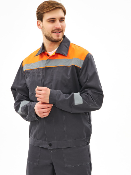 Костюм ЛИПЕЦК-2 СОП CH с ПК (т.серый/оранжевый)