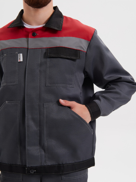 Костюм КОРПУС с ПК (т.серый/черный/красный)