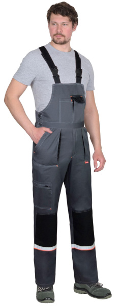 Полукомбинезон СИРИУС-РОДОС (т.серый/черный)