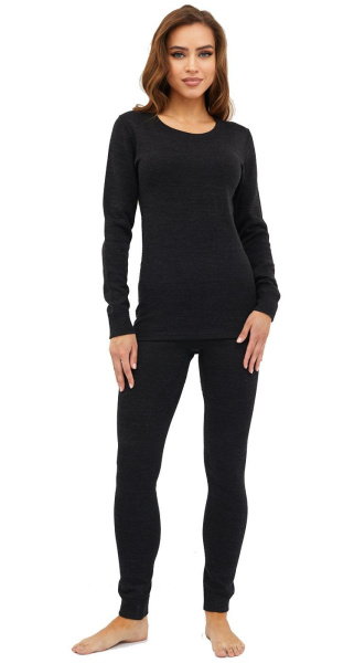 Комплект трехслойного термобелья женский (черный)