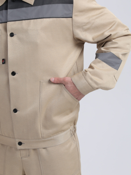 Костюм ЛИГОР-2 СОП с ПК (бежевый/т.серый)