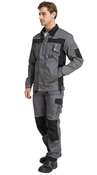Костюм RONTA KS808 с БР (т.серый/черный/лайм)