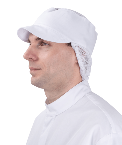 Шапочка ПИЩЕВИКА с козырьком (белый)
