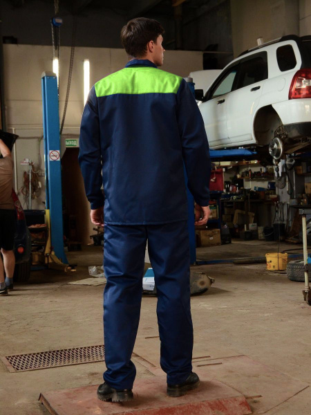 Костюм АСКЕТ-1 с БР (т.синий/лимонный)