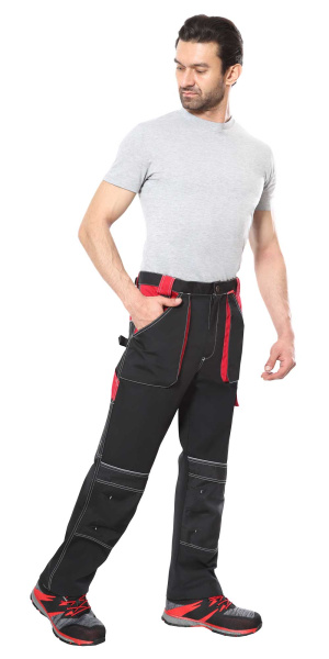 Брюки СИРИУС-АГАТ (черный/красный)