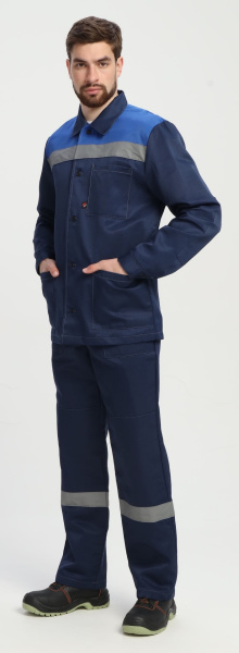 Костюм СТАНДАРТ СОП усиленный с БР (т.синий/васильковый)