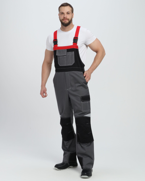 Костюм ВЕКТРОН-2 МВО с ПК (серый/черный/красный)