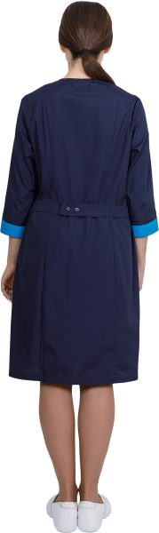 Халат САКУРА женский (т.синий/голубой)