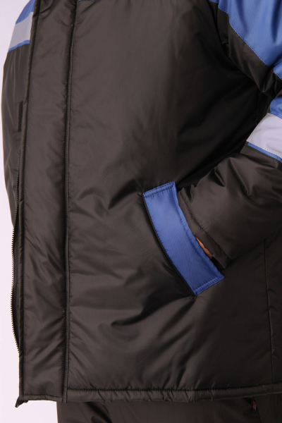 Куртка СТАНДАРТзимняя (черный/васильковый)