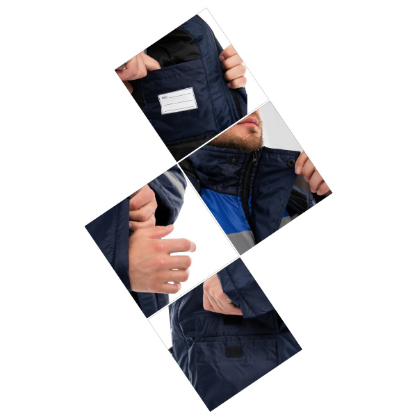 Куртка СТАНДАРТ зимняя с СОП (т.синий/васильковый)