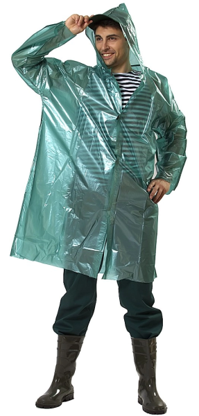 Плащ влагозащитный "Дождевик" (зеленый)