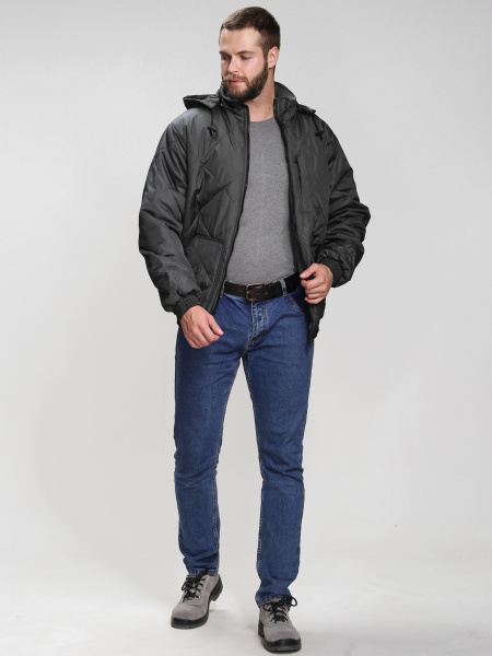 Куртка БОМБЕР-ЛЮКС демисезонная (т.серый)