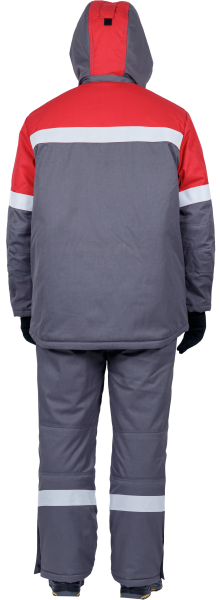 Костюм ЭЛЕКТРОСТОП ТЕРМО ЗЭТВ 62.5 зимний с БР (серый/красный)