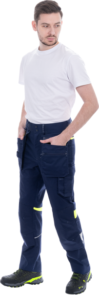 Брюки ACTIVE FLEX / АКТИВ ФЛЕКС (т.синий/флуоресцентный желтый)