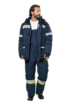 Костюм ВАЛДАЙ-НОРД зимний с ПК (т.синий/желтый)
