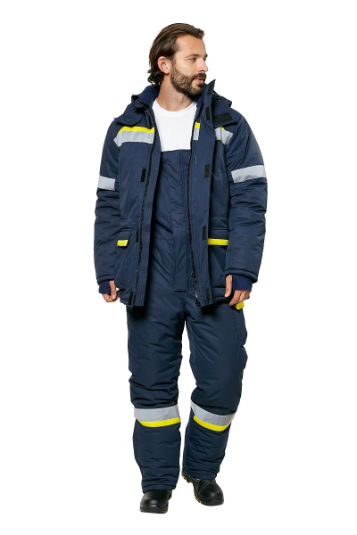 Костюм ВАЛДАЙ-НОРД зимний с ПК (т.синий/желтый)