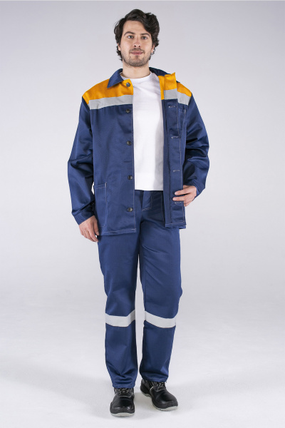 Костюм СТАНДАРТ СОП с БР (т.синий/оранжевый)