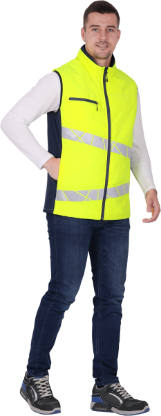 Жилет ACTIVE утепленный (желтый/синий)