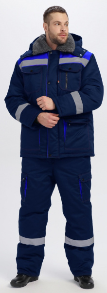 Костюм НЕЙЧ-ПРЕМИУМ CH зимний с ПК (т.синий/васильковый)