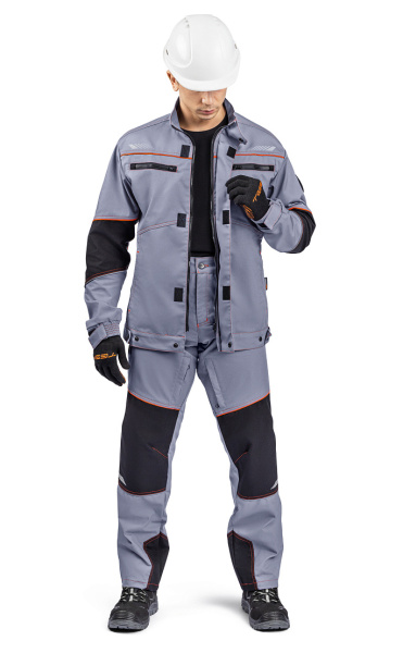 Костюм РИВЕР с БР (серый/черный/оранжевый)