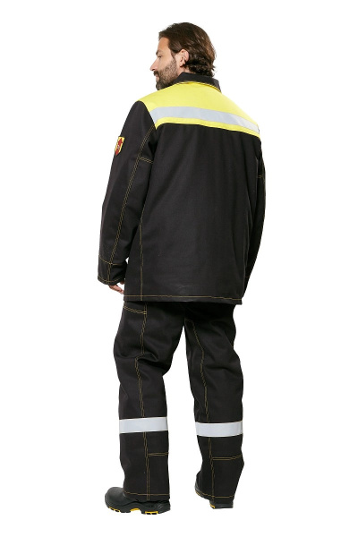 Костюм сварщика ФАЙМЕР 2 зимний с БР (черный/желтый)