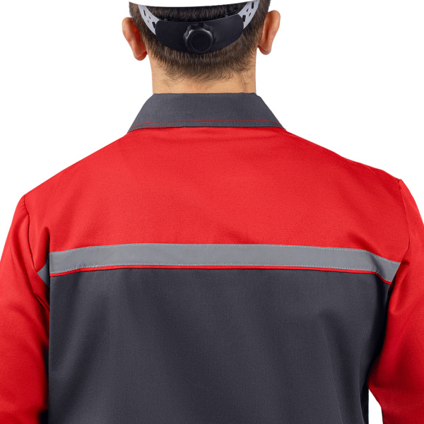 Костюм ВОЛГА с ПК (т.серый/красный)