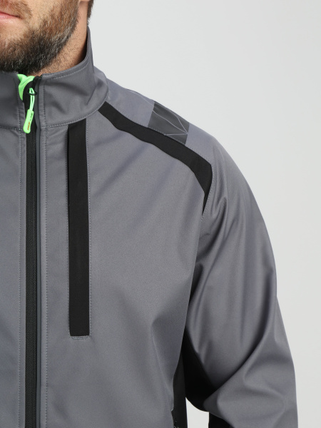 Куртка PROFLINE LEADER софтшел (серый/черный)