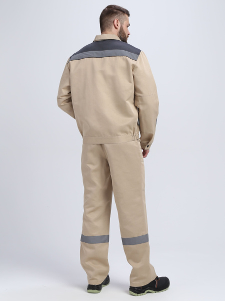 Костюм ЛИГОР-1 СОП с БР (бежевый/т.серый)