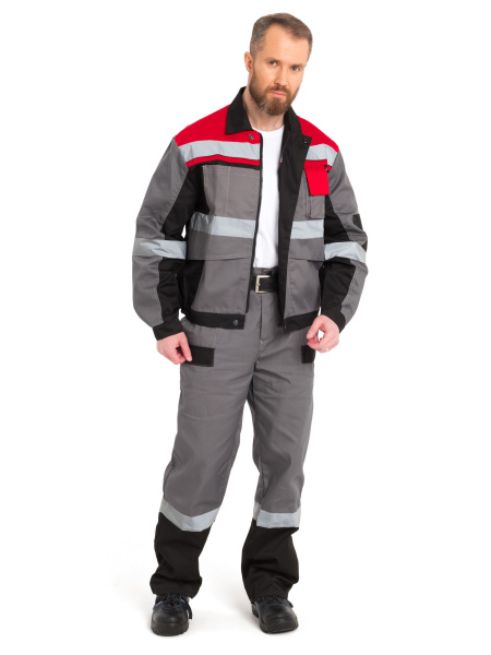 Костюм ВИВАТ с СОП с БР (серый/черный/красный)