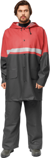 Костюм НЕПТУН влагозащитный (красный/серый)