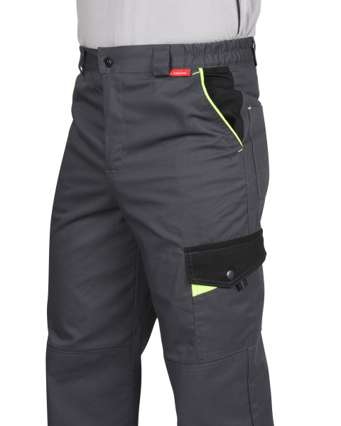 Брюки ХОВАРД (т.серый/черный/лимонный)