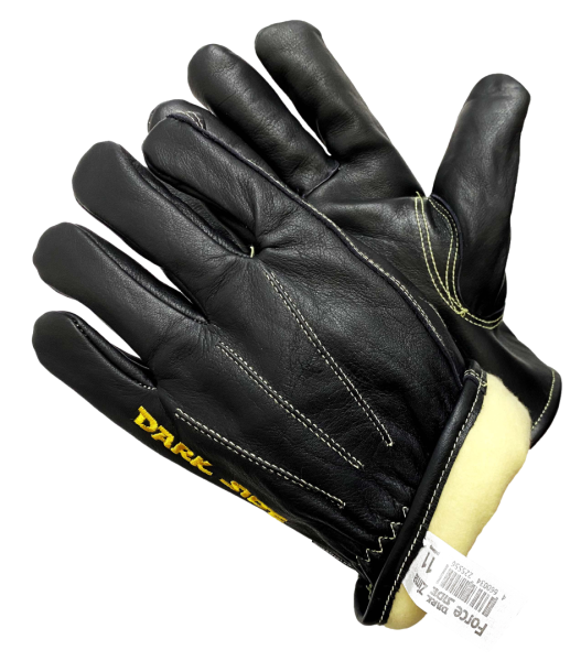 Перчатки FORCE DARK SIDE ZIMA цельнокожаные утепленные (черный)