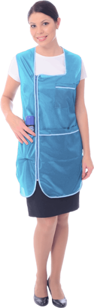 Халат ЗОЛУШКА женский нейлоновый на молнии (бирюзовый)