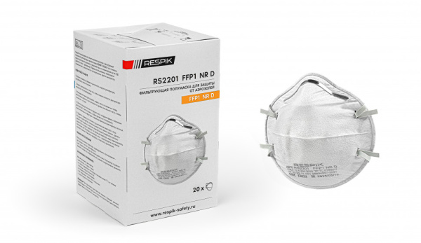 Респиратор чашеобразный RESPIK® RS2201 без клапана FFP1 20шт