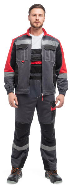 Костюм ФОРМУЛА с СОП с ПК (т.серый/красный/черный)