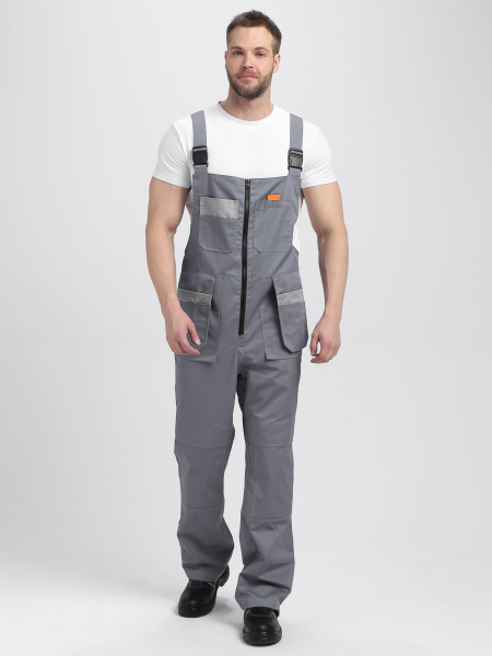 Костюм ДРАГА-2 с ПК (серый/св.серый/оранжевый)