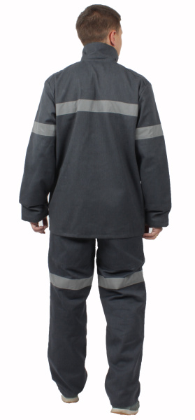 Костюм шахтерский ГОРИЗОНТ-1 СОП пылезащитный с БР (т.серый)