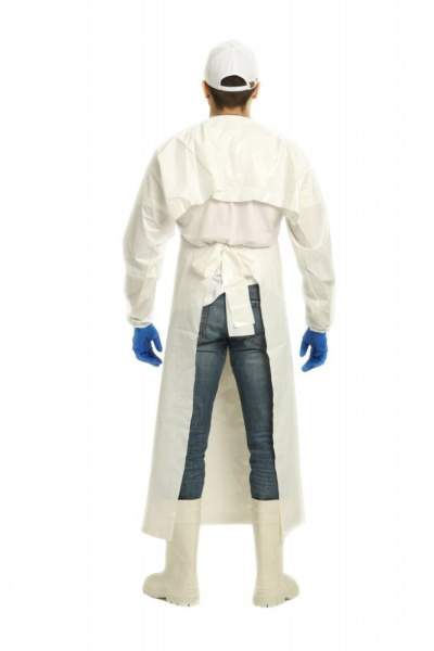 Фартук ЛАРИСАН КОМБО ПУ с рукавами 90x70см (белый)