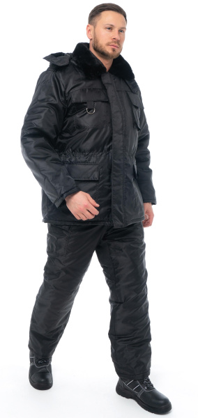 Костюм ОХРАННИК зимний с ПК (черный)