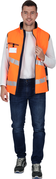 Жилет ACTIVE утепленный (оранжевый/синий)
