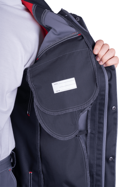 Куртка ТУРБО SAFETY (серый/чёрный/красный)