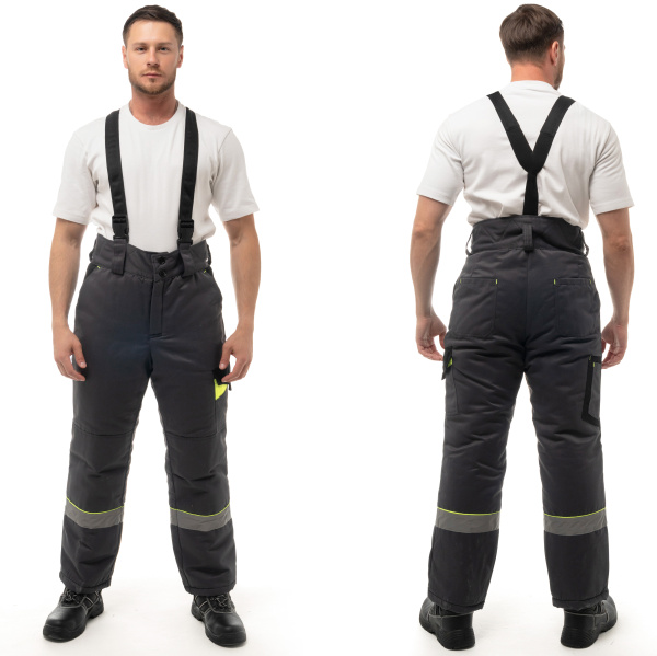 Костюм КОРВЕТ зимний с БР 4 класс (т.серый/черный/лимон)