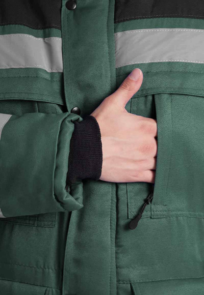 Костюм ЗИМНИК зимний с БР (т.зеленый/черный)