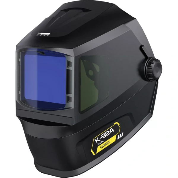 Маска сварщика КЕДР К-924 EXPERT dual в разобраном виде (черный)