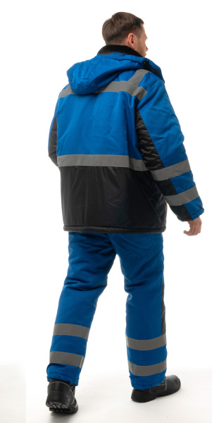 Костюм АЛДАН зимний с ПК (васильковый/черный)