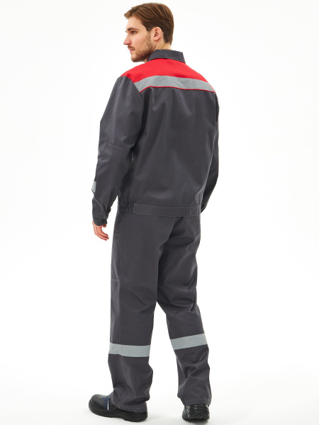 Костюм ЛИПЕЦК-1 СОП CH с БР (т.серый/красный)