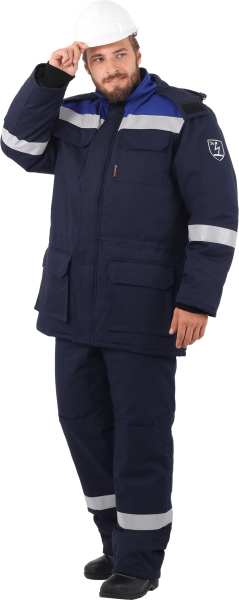 Костюм АНТИСТАТ зимний с ПК (т.синий/василёк)