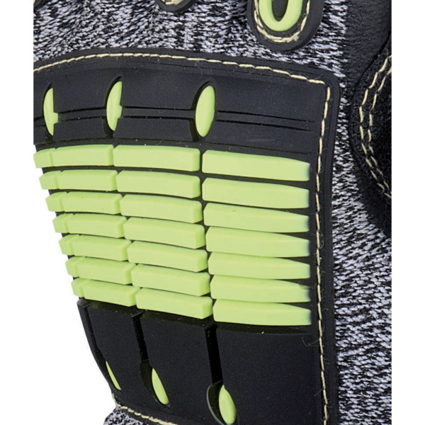 Перчатки трикотажные EOS NOCUT VV910 порезостойкие с нитриловым покрытием (желтый/серый/черный)