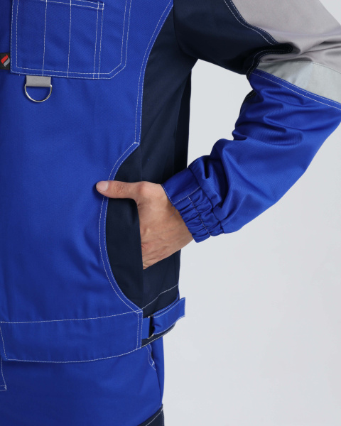 Костюм ВЕКТРОН-1 с БР (васильковый/т.синий/серый)