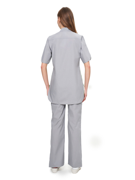 Костюм ОКТАВА женский с БР (серый/салатовый)